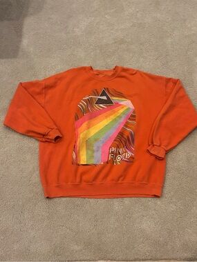 Orange UO Pink Floyd S/M Oversized Graphic Crewneck Sweatshirt